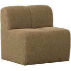 Mojo eetbankje 84cm met rugleuning bouclé geel/bruin melange