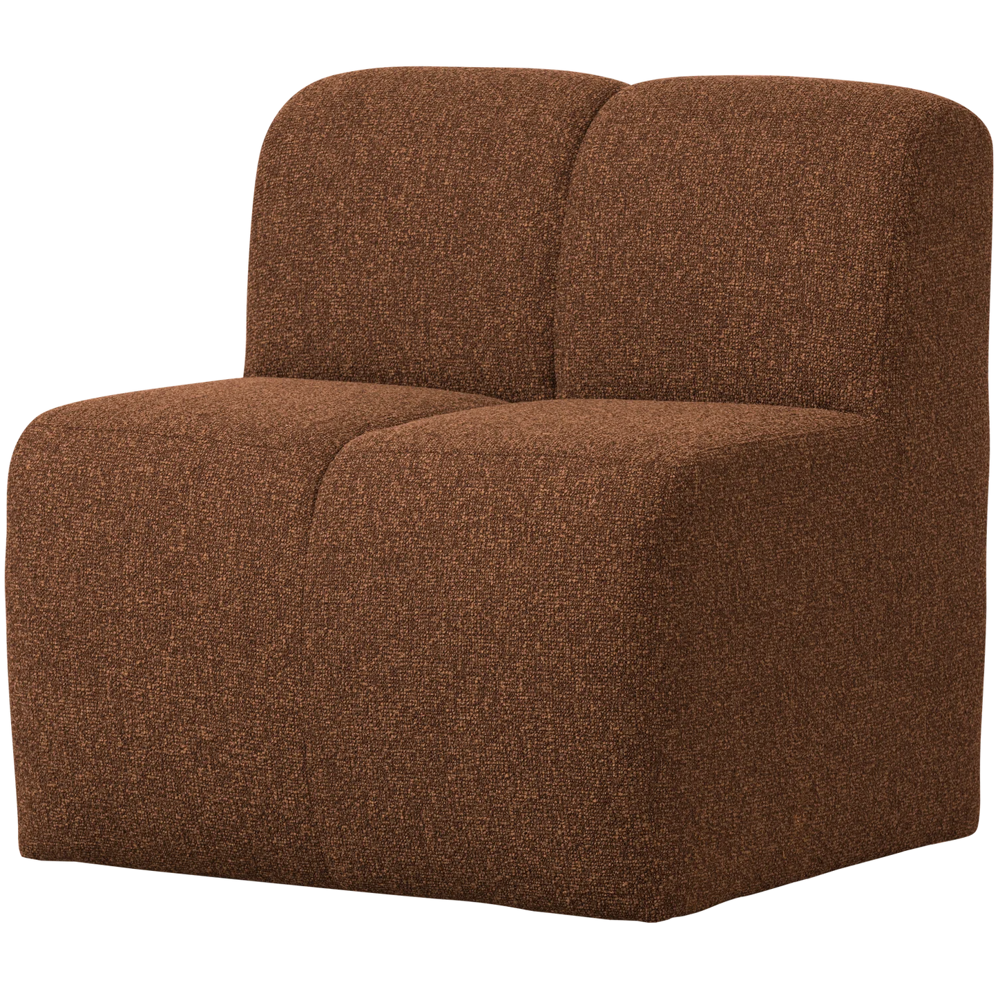 Mojo eetbankje 84cm met rugleuning bouclé roestbruin melange