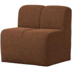 Mojo eetbankje 84cm met rugleuning bouclé roestbruin melange