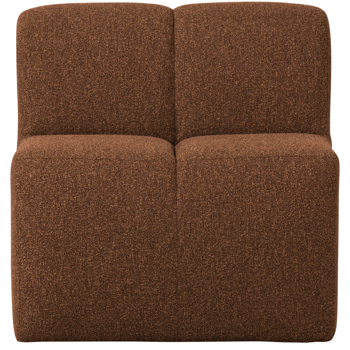 Mojo eetbankje 84cm met rugleuning bouclé roestbruin melange