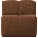 Mojo eetbankje 84cm met rugleuning bouclé roestbruin melange
