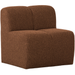 Mojo eetbankje 84cm met rugleuning bouclé roestbruin melange