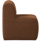 Mojo eetbankje 84cm met rugleuning bouclé roestbruin melange