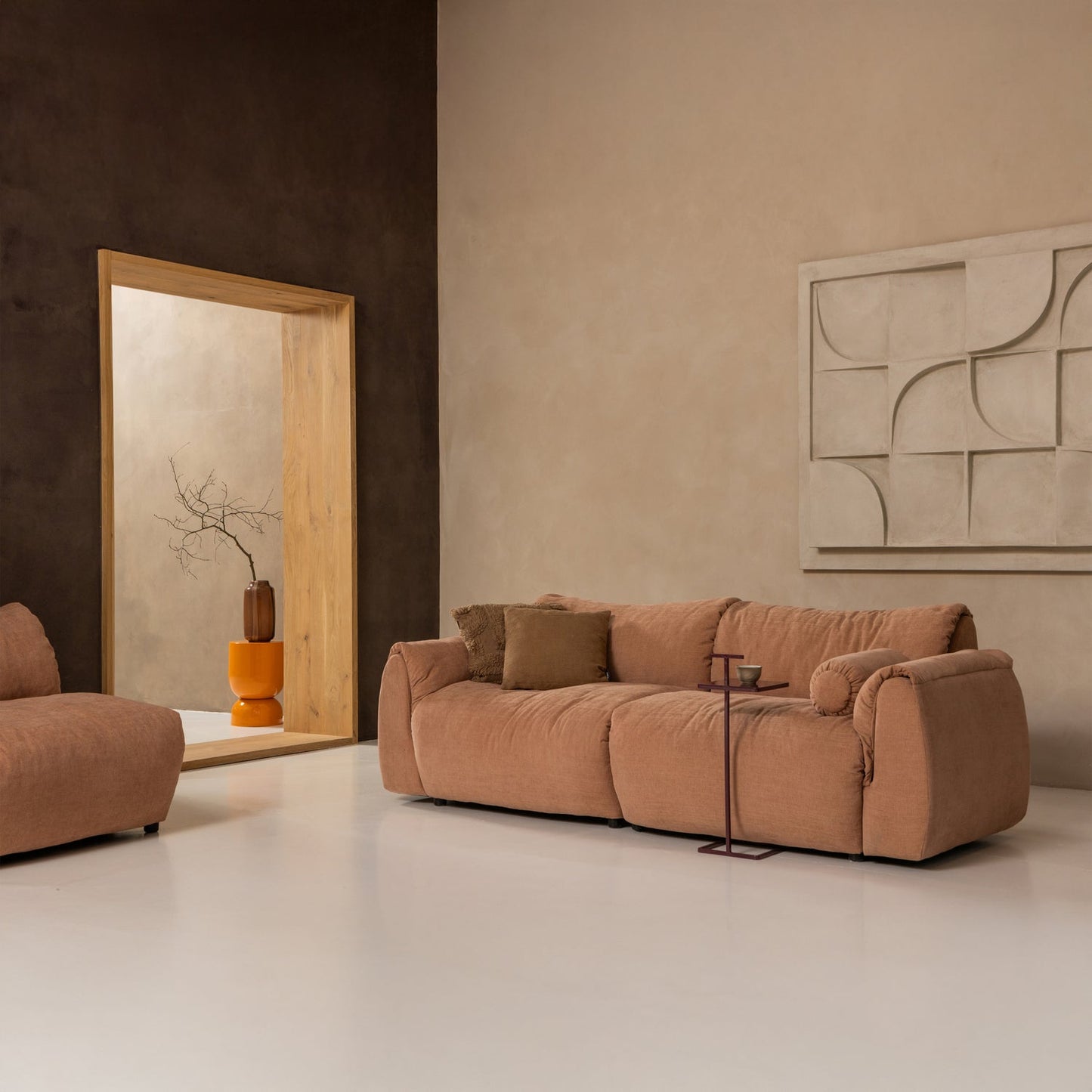 Toste bijzettafel metaal aubergine