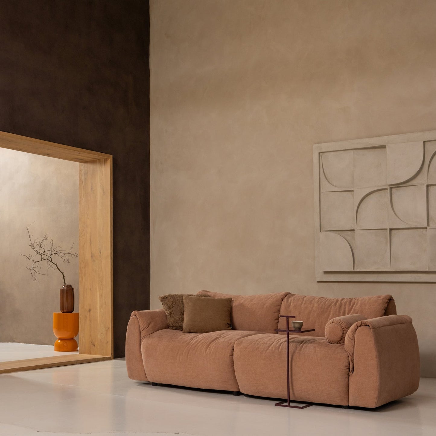 Toste bijzettafel metaal aubergine