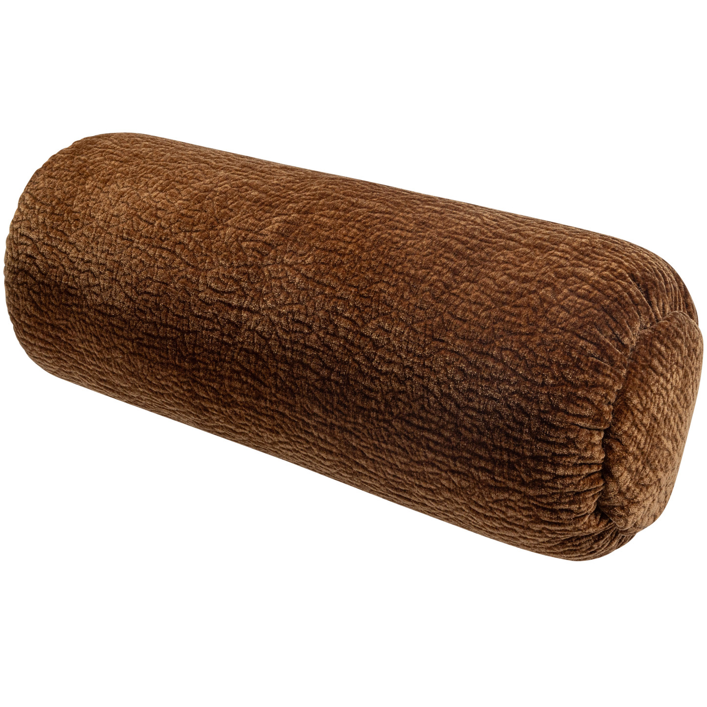 Baggy rolkussen 50x023cm 3d chenille middenbruin