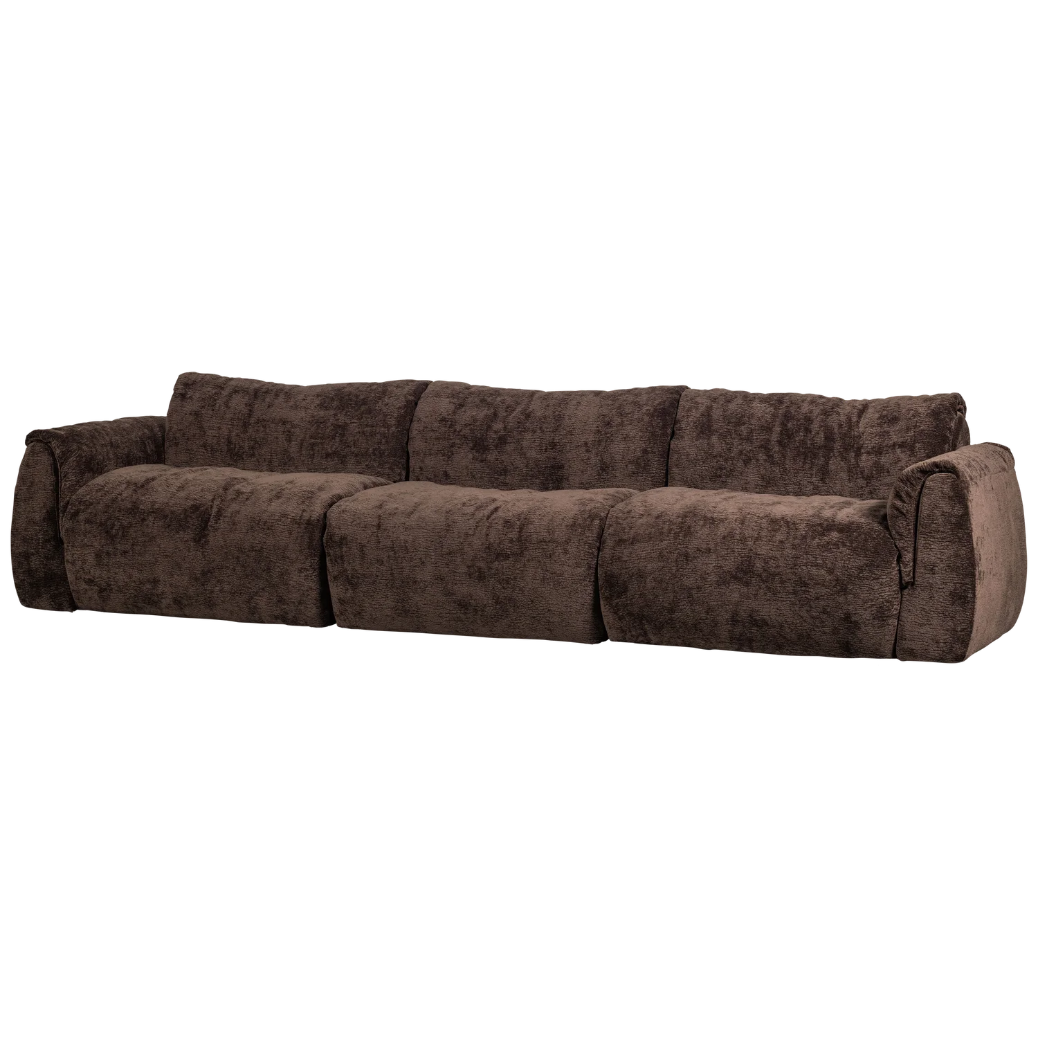 Baggy 3-zits bank 3d chenille donkerbruin