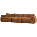 Baggy 3-zits bank 3d chenille middenbruin