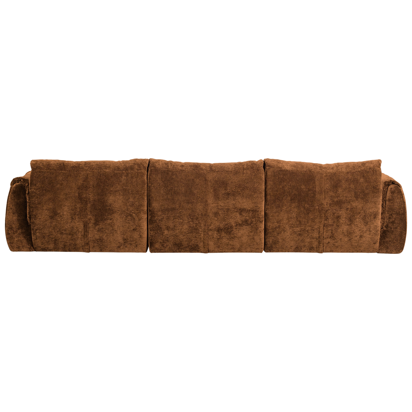 Baggy 3-zits bank 3d chenille middenbruin