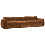 Baggy 3-zits bank 3d chenille middenbruin