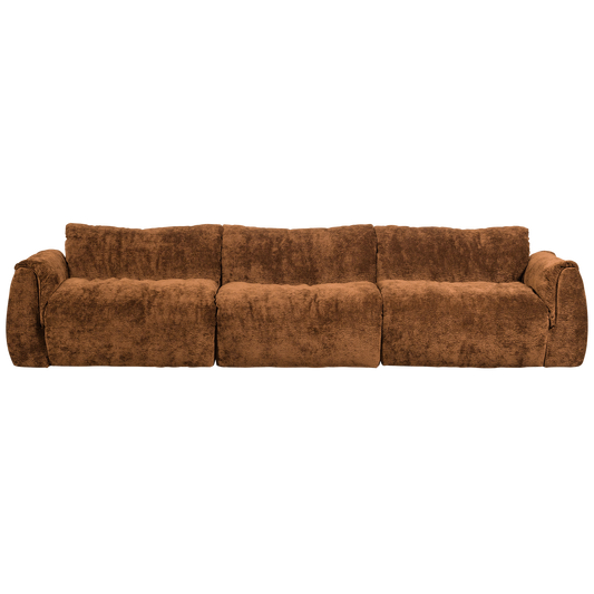 Baggy 3-zits bank 3d chenille middenbruin