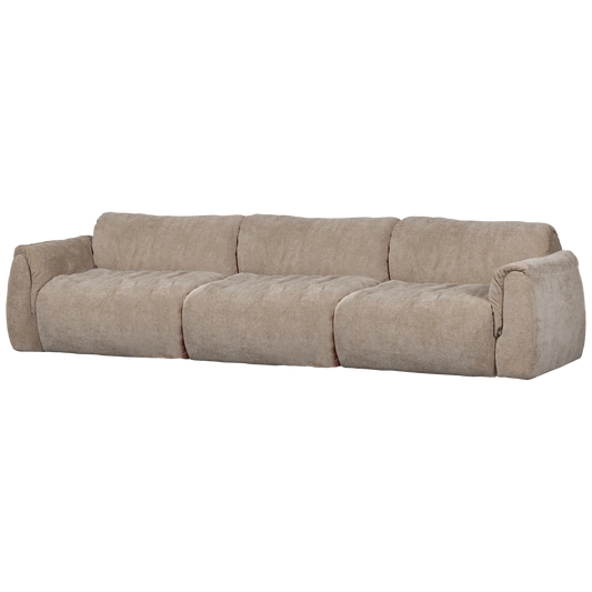 Baggy 3-zits bank 3d chenille zand