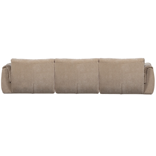 Baggy 3-zits bank 3d chenille zand