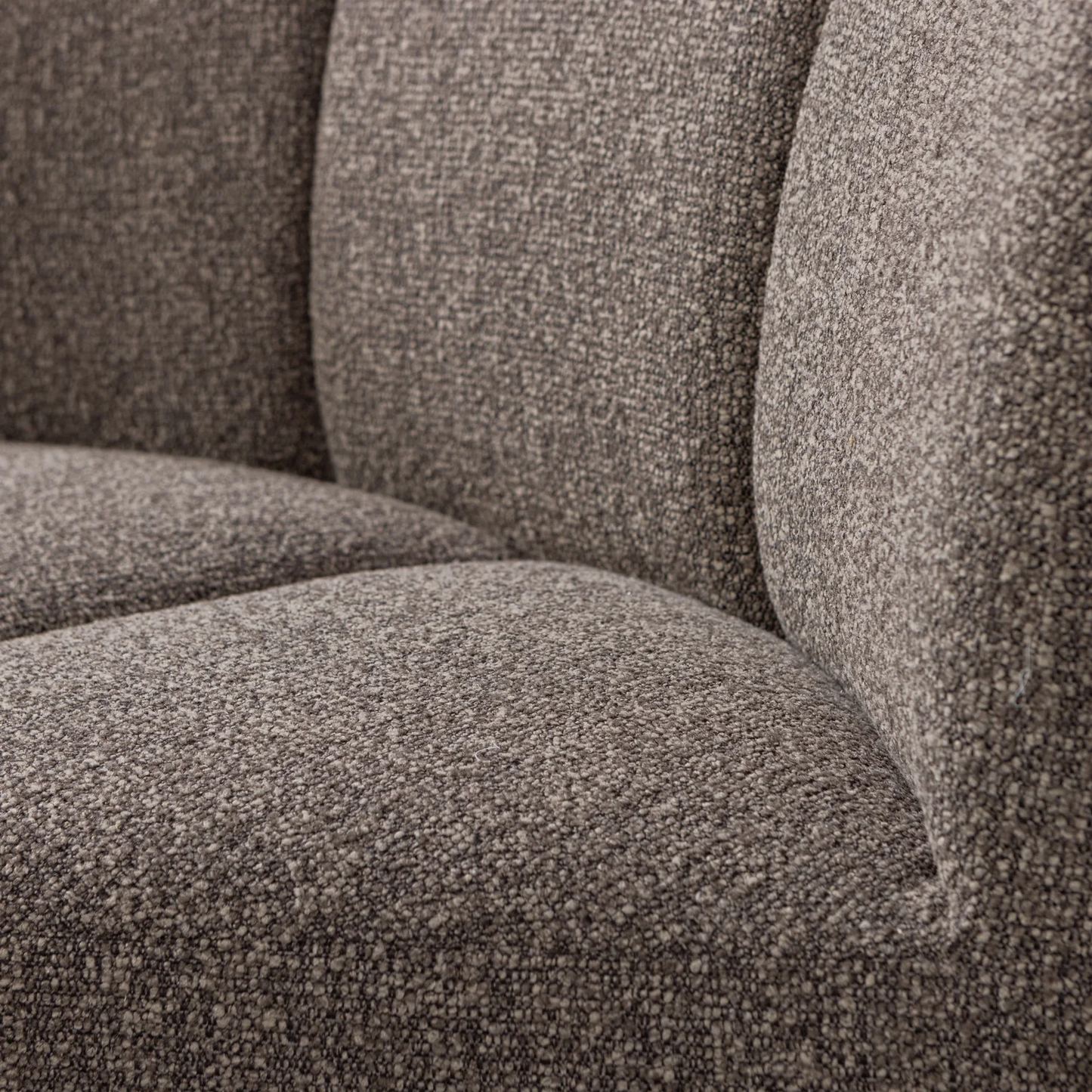 Mojo eetbankje hoek met rugleuning bouclé bruin melange