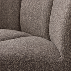 Mojo eetbankje hoek met rugleuning bouclé bruin melange