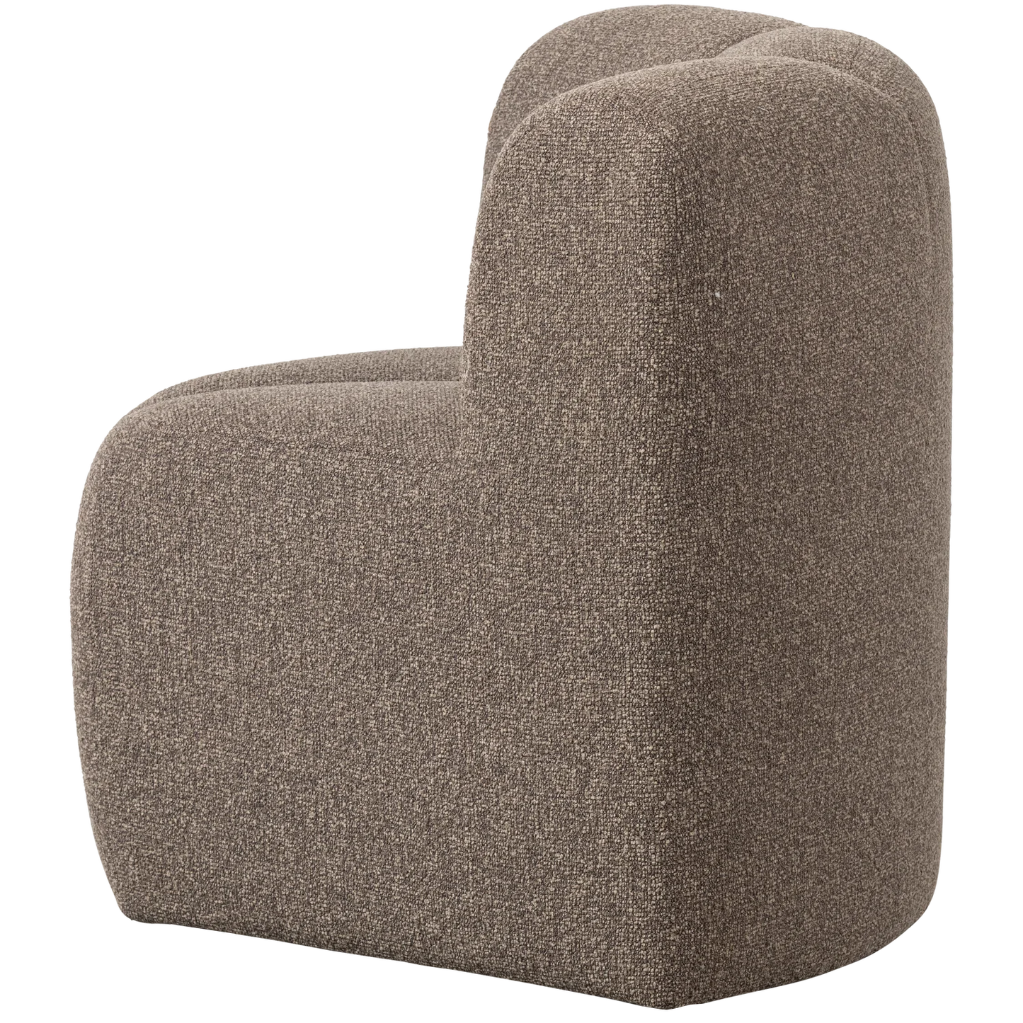 Mojo eetbankje hoek met rugleuning bouclé bruin melange