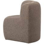 Mojo eetbankje hoek met rugleuning bouclé bruin melange
