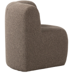 Mojo eetbankje hoek met rugleuning bouclé bruin melange