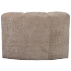 Mojo eetbankje hoek met rugleuning ribstof donkerzand