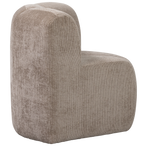 Mojo eetbankje hoek met rugleuning ribstof donkerzand