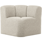 Mojo eetbankje hoek met rugleuning bouclé beige melange