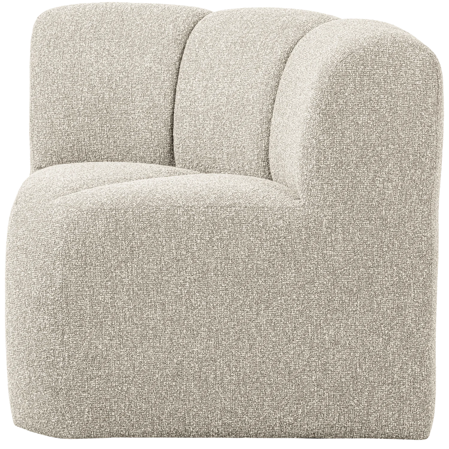 Mojo eetbankje hoek met rugleuning bouclé beige melange