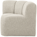 Mojo eetbankje hoek met rugleuning bouclé beige melange