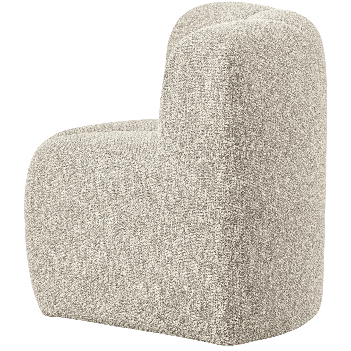 Mojo eetbankje hoek met rugleuning bouclé beige melange