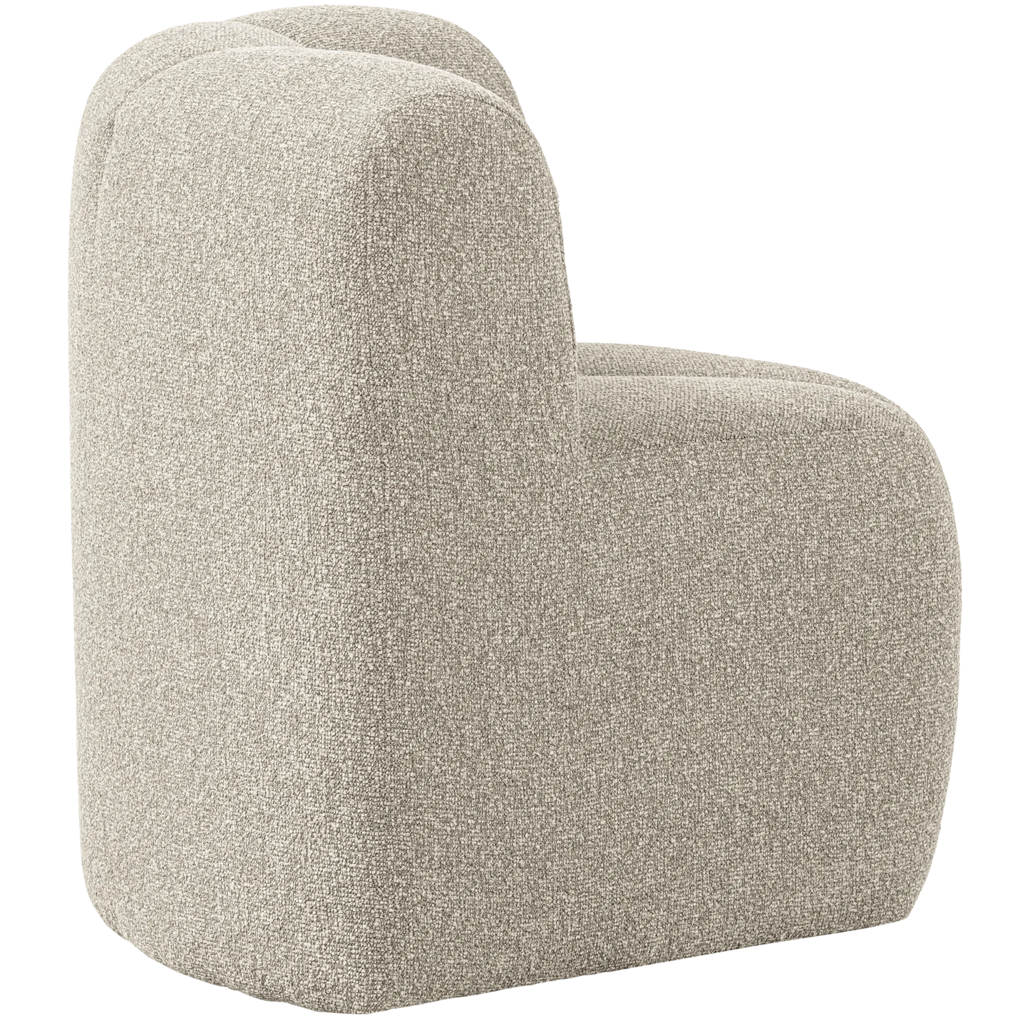 Mojo eetbankje hoek met rugleuning bouclé beige melange