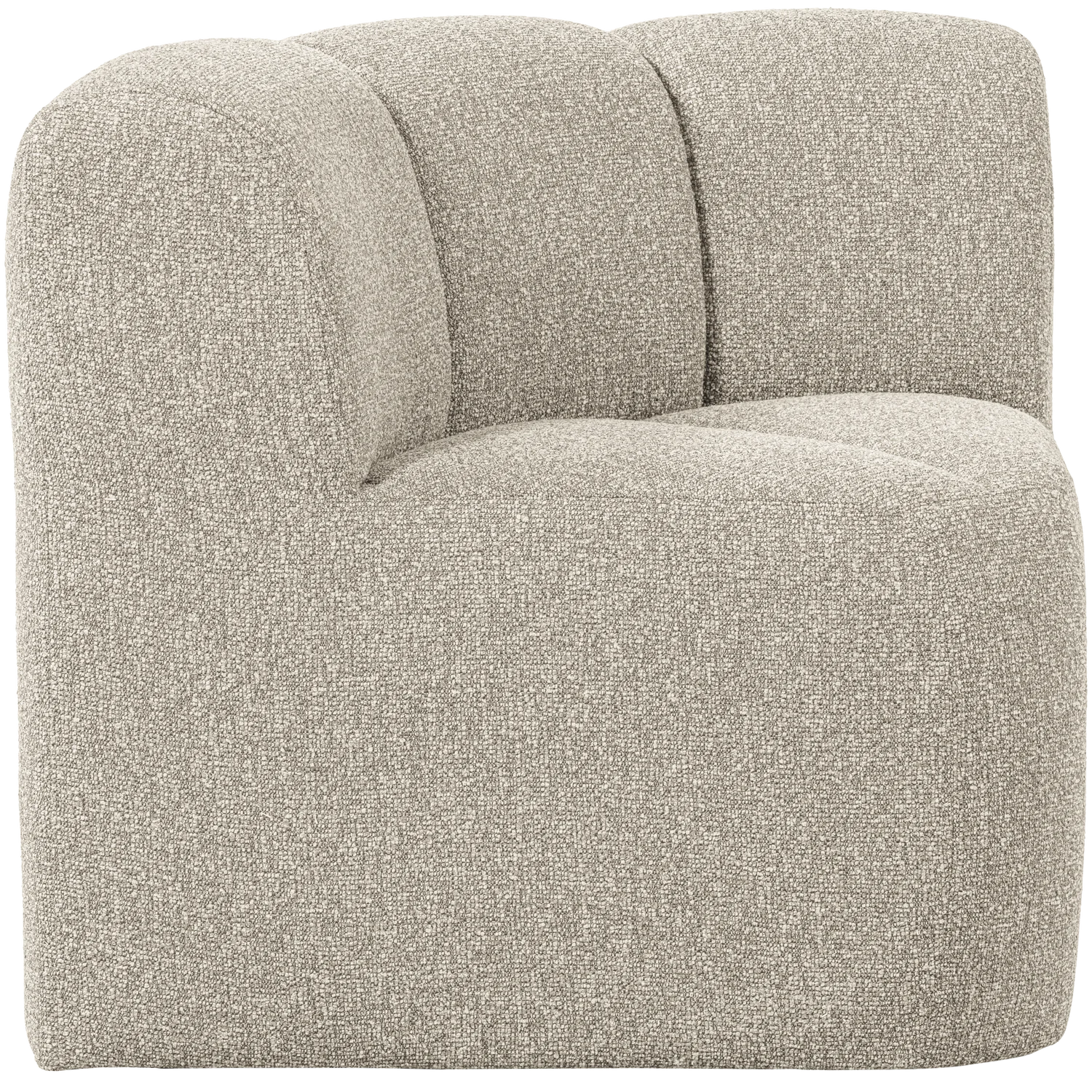 Mojo eetbankje hoek met rugleuning bouclé beige melange