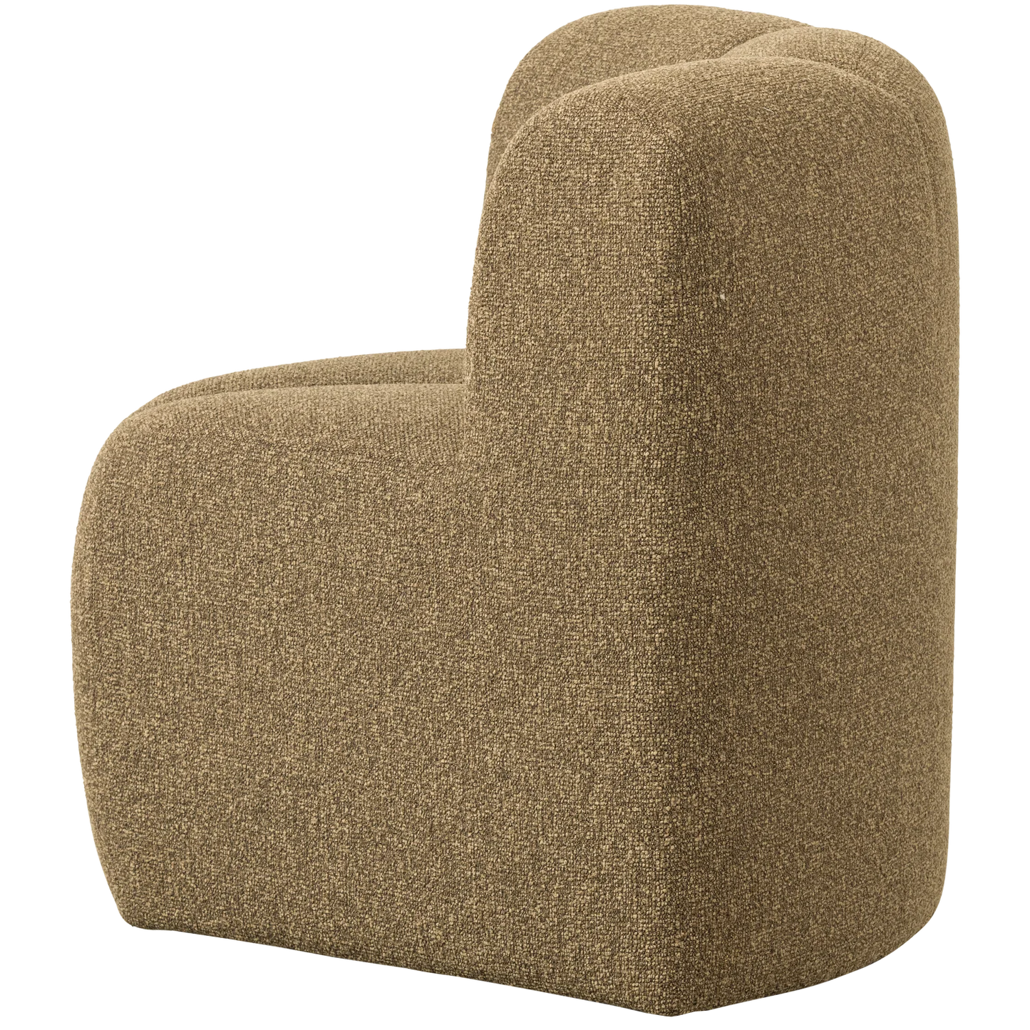 Mojo eetbankje hoek met rugleuning bouclé geel/bruin melange