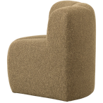 Mojo eetbankje hoek met rugleuning bouclé geel/bruin melange