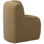 Mojo eetbankje hoek met rugleuning bouclé geel/bruin melange