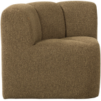 Mojo eetbankje hoek met rugleuning bouclé geel/bruin melange