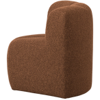 Mojo eetbankje hoek met rugleuning bouclé roestbruin melange
