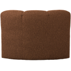 Mojo eetbankje hoek met rugleuning bouclé roestbruin melange