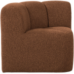 Mojo eetbankje hoek met rugleuning bouclé roestbruin melange