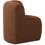 Mojo eetbankje hoek met rugleuning bouclé roestbruin melange