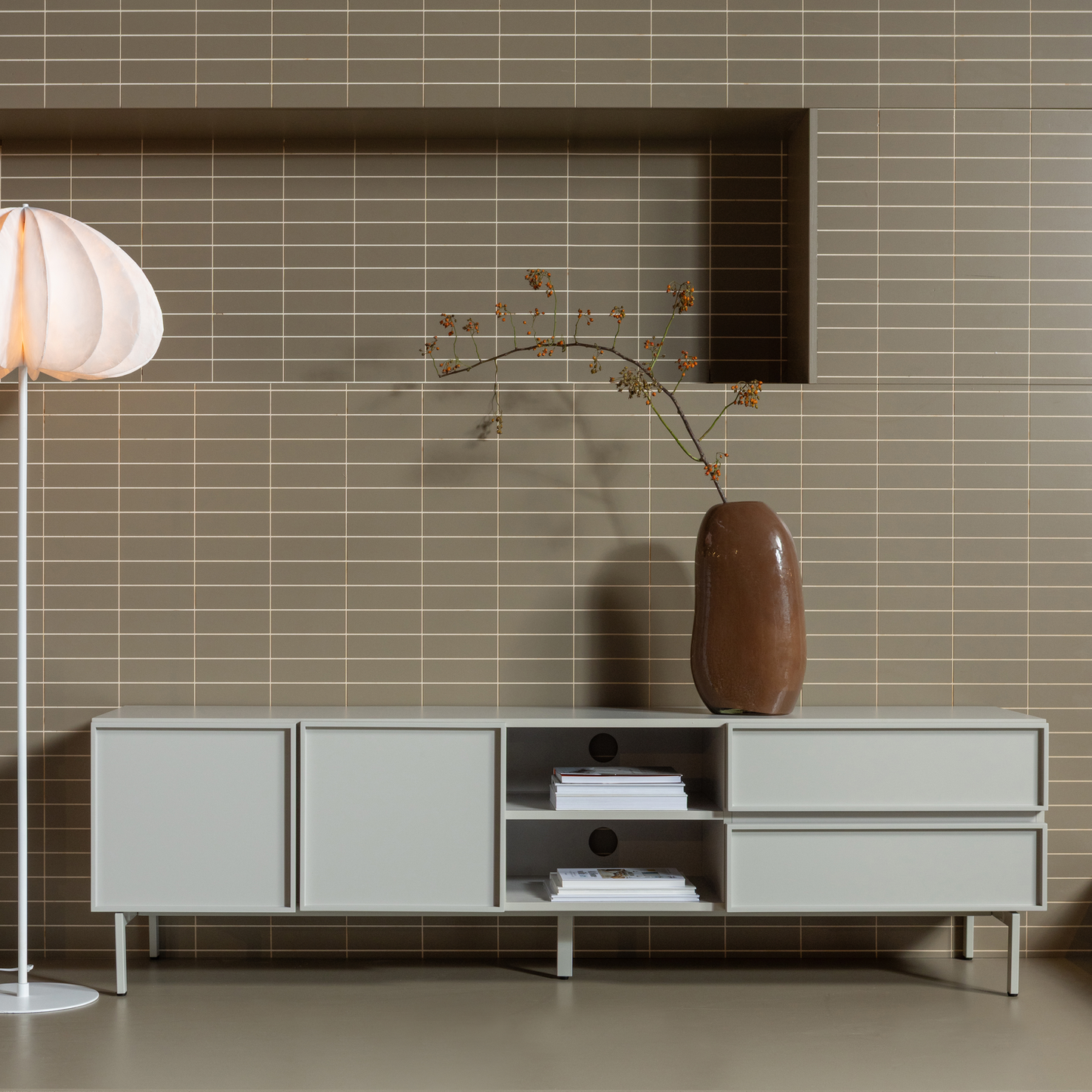 Dalia vloerlamp tyvek papier wit 150xo50 cm