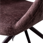 Eliva eetkamerstoel structure velvet paars - set van 2