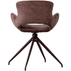 Eliva eetkamerstoel structure velvet paars - set van 2