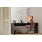 Gigi tafellamp gehamerd glas 51xo15cm bruin