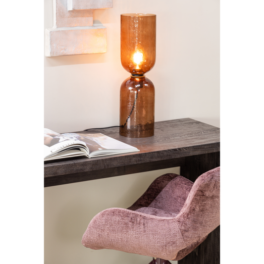 Eliva eetkamerstoel structure velvet paars - set van 2