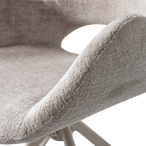 Eliva eetkamerstoel structure velvet zand - set van 2