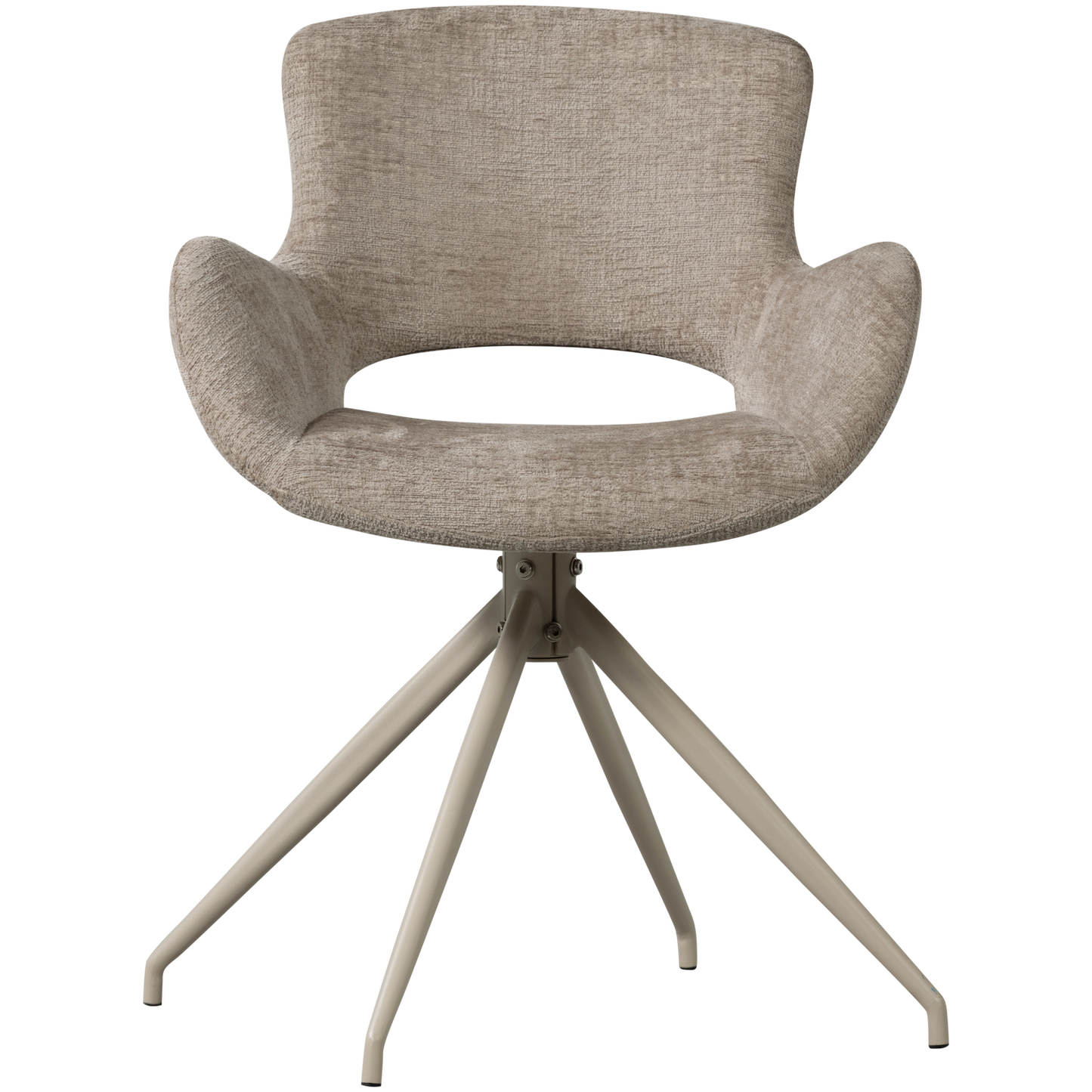 Eliva eetkamerstoel structure velvet zand - set van 2