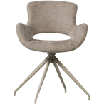 Eliva eetkamerstoel structure velvet zand - set van 2