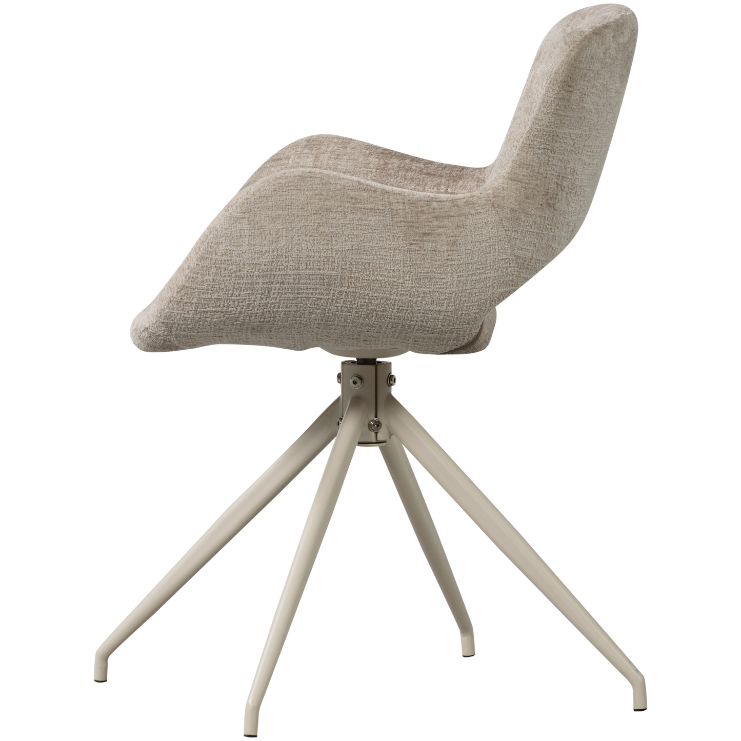 Eliva eetkamerstoel structure velvet zand - set van 2