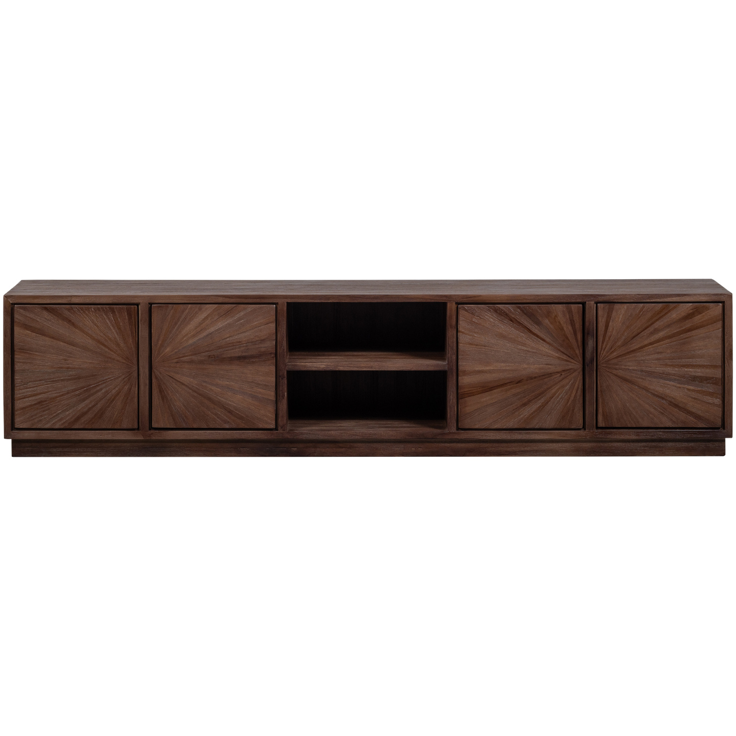 Sun tv meubel met open vak recycled teak bruin