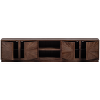 Sun tv meubel met open vak recycled teak bruin