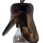 Elle hanglamp klein glas bruin